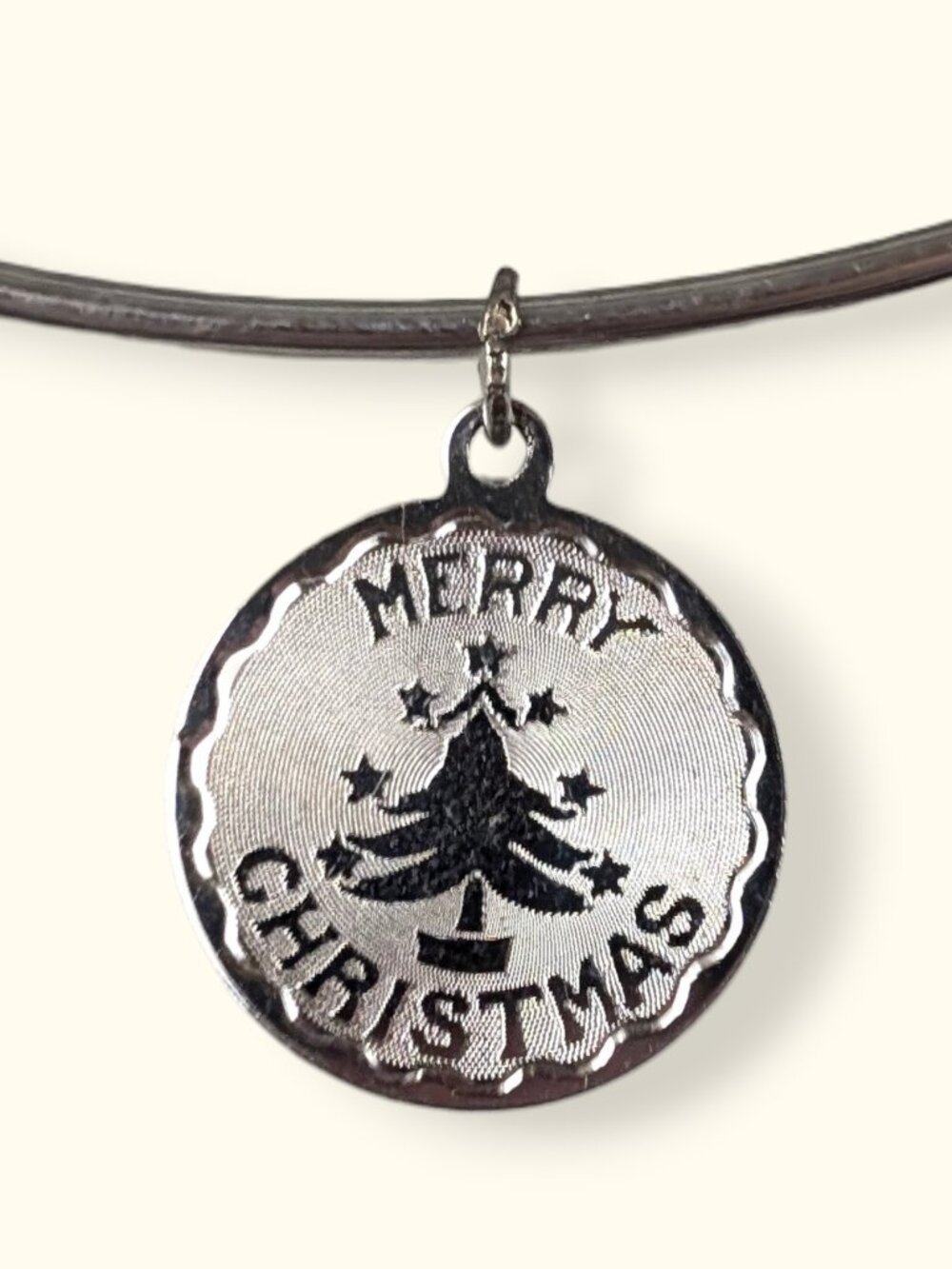 Vintage Sterling Silver Merry Christmas Charm